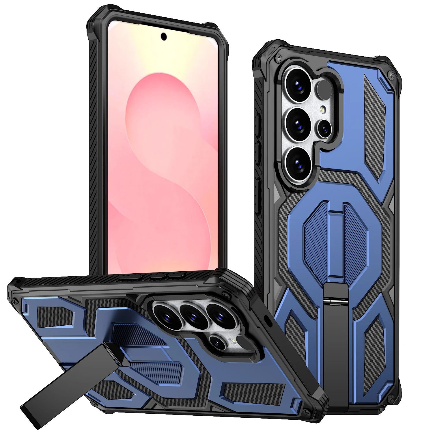 Heavy Duty Armor Kickstand Case for Samsung Galaxy S26 Ultra, S26 & S26 Plus