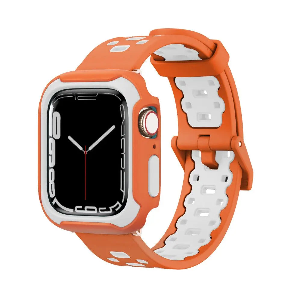 Rubber Mod Kit for Apple Watch Series 8 7 6 5 4 3 SE 40mm 41mm 44mm 45mm Screen Protector Silicone Strap for IWatch Accessories Avontic