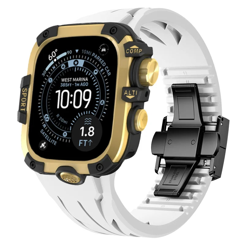 AeroGuard Steel Sport Pro Case & Band System — Apple Watch Ultra 3/2/1, Series 11/10 (49mm / 46mm / 45mm / 44mm)