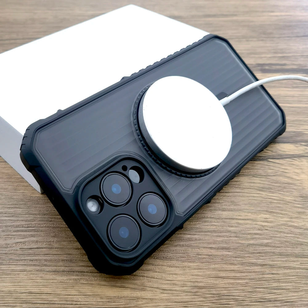 Shockproof MagSafe Armor Stand Case for iPhone 17 / 17 Pro / 17 Pro Max | Rugged Kickstand Magnetic Cover