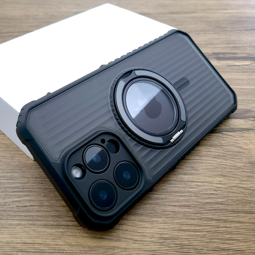 Shockproof MagSafe Armor Stand Case for iPhone 17 / 17 Pro / 17 Pro Max | Rugged Kickstand Magnetic Cover