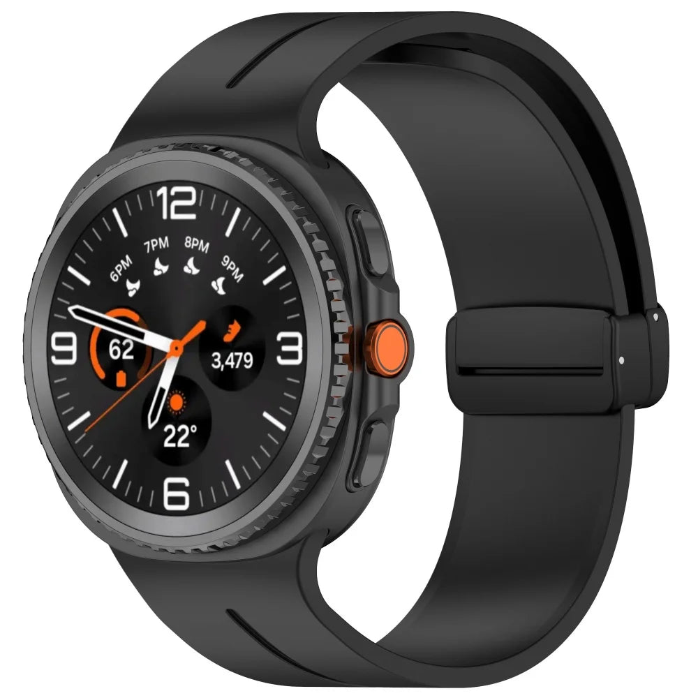 Avontic MagnaFlex Black magnetic silicone band for Galaxy Watch9 and Watch8