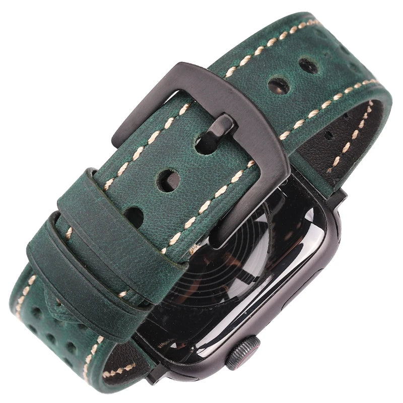 AeroLeather Pro™ Breathable Performance Leather Band for Apple Watch
