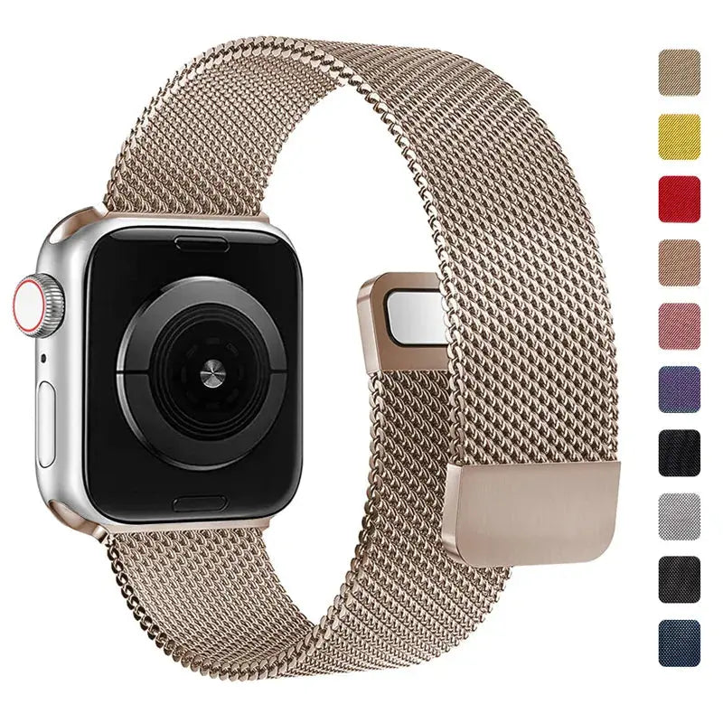 Strap For Apple watch Band 44mm 45mm 41mm 49mm 42mm 40mm 45mm Milanese Loop bracelet correa iwatch series 9 7 8 4 5 6 SE Ultra2 Avontic