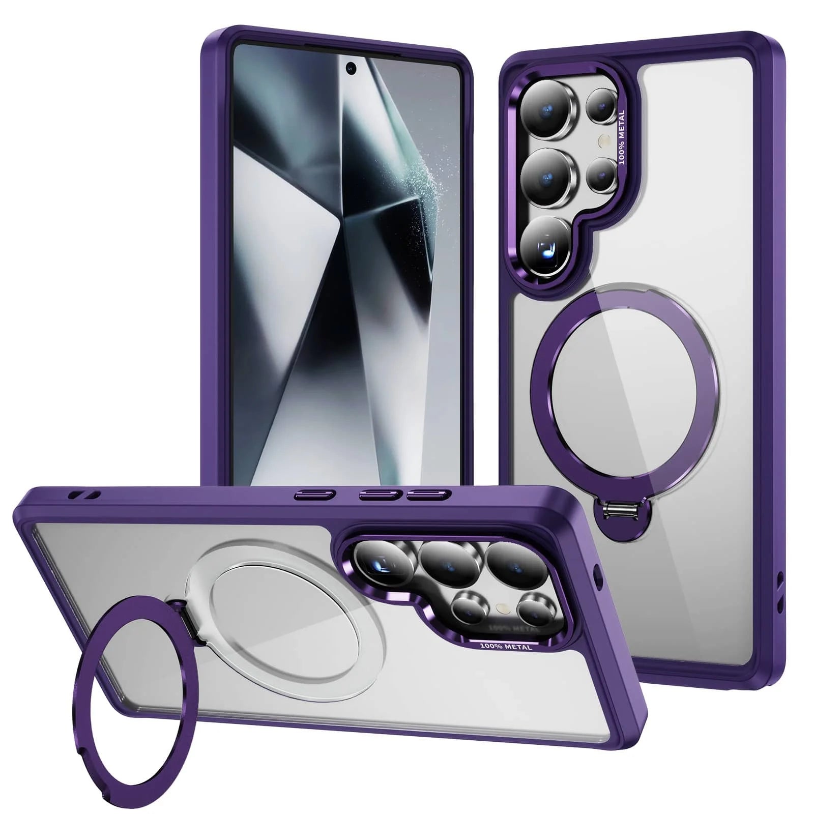 Avontic x Grip & Guard ClearMag 360 RingStand Case for Samsung Galaxy S25 / S24 / S23 Series (Plus & Ultra)