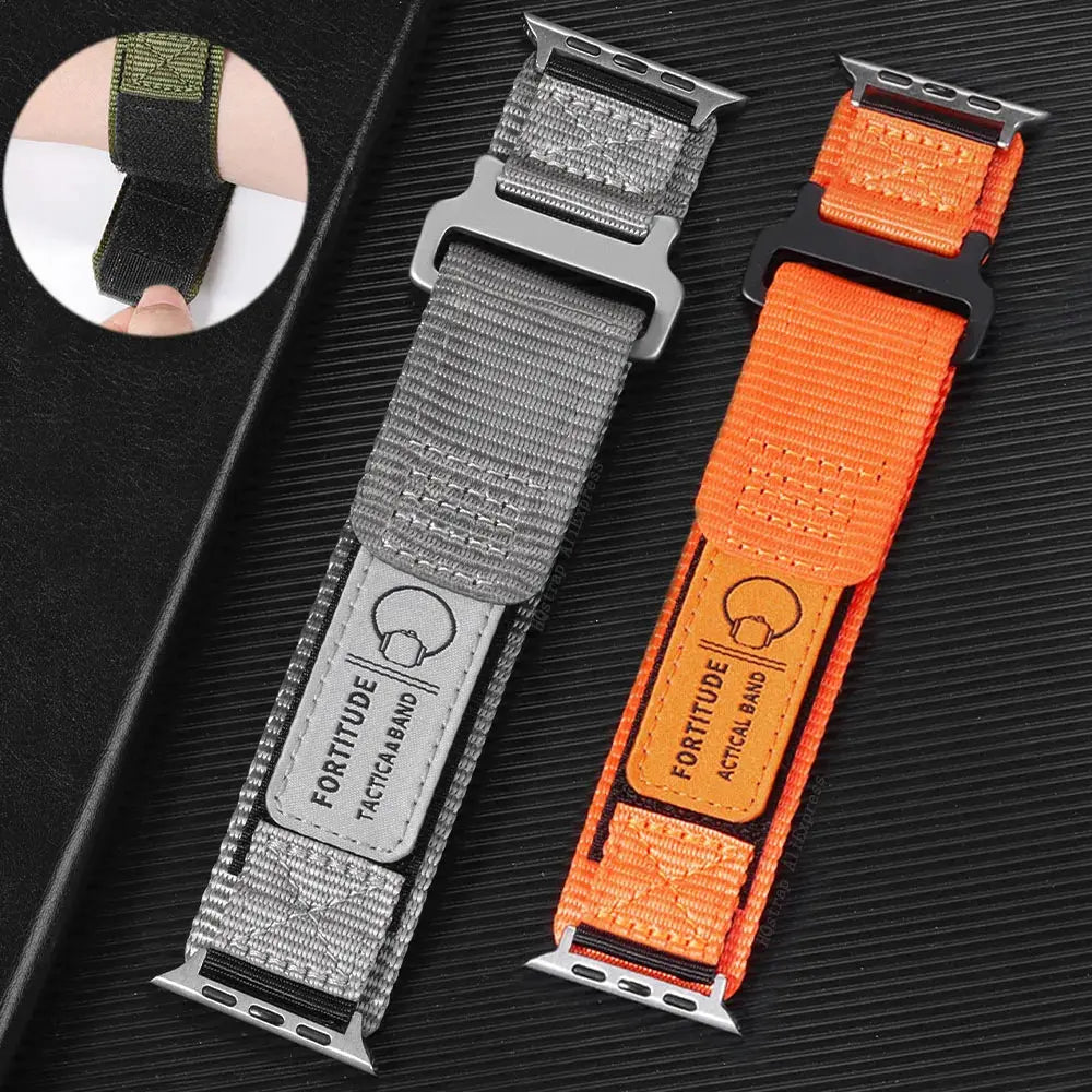 Sports Nylon Loop for Apple Watch band 45mm 44mm Ultra 49mm Tactical Strap for Iwatch Series 8 7 6 5 SE 4 3 42mm 38mm 40mm 41mm Avontic