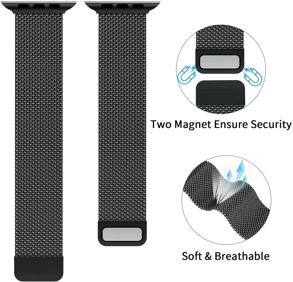 Strap For Apple watch Band 44mm 45mm 41mm 49mm 42mm 40mm 45mm Milanese Loop bracelet correa iwatch series 9 7 8 4 5 6 SE Ultra2 Avontic