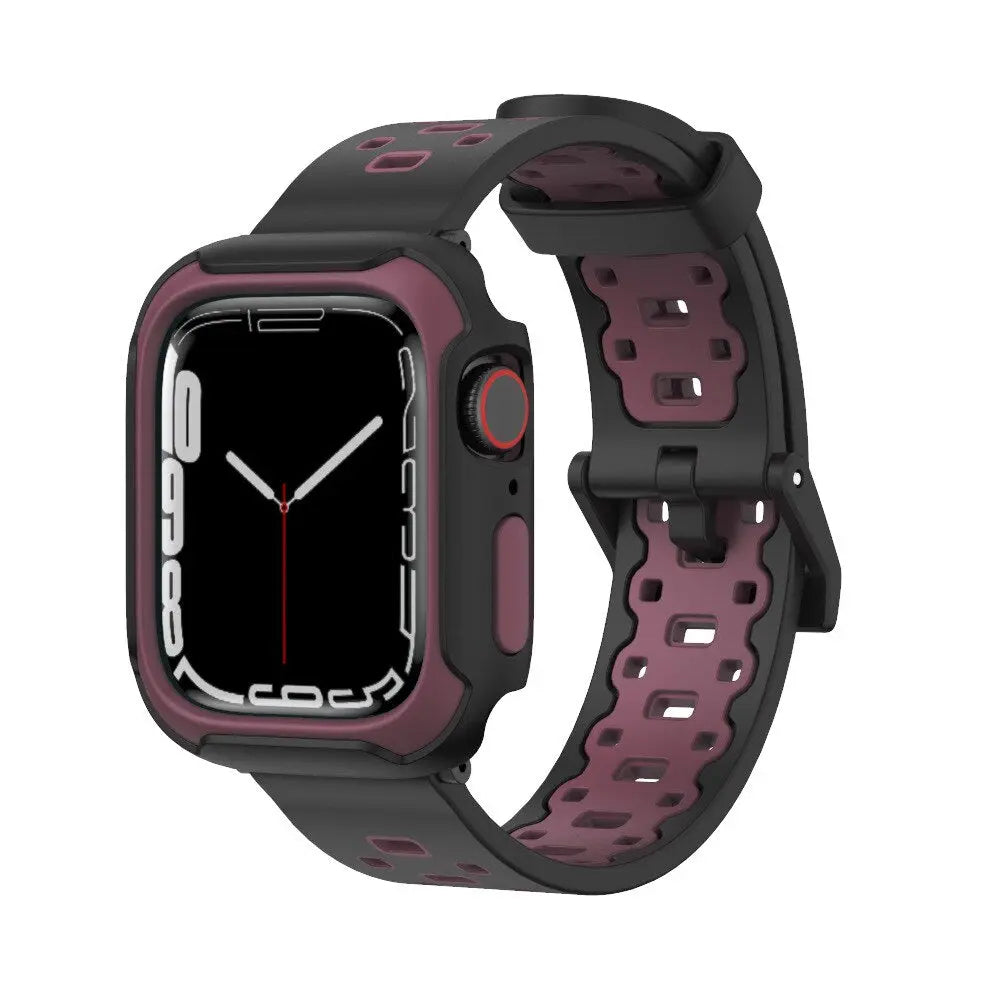 Rubber Mod Kit for Apple Watch Series 8 7 6 5 4 3 SE 40mm 41mm 44mm 45mm Screen Protector Silicone Strap for IWatch Accessories Pinnacle Luxuries