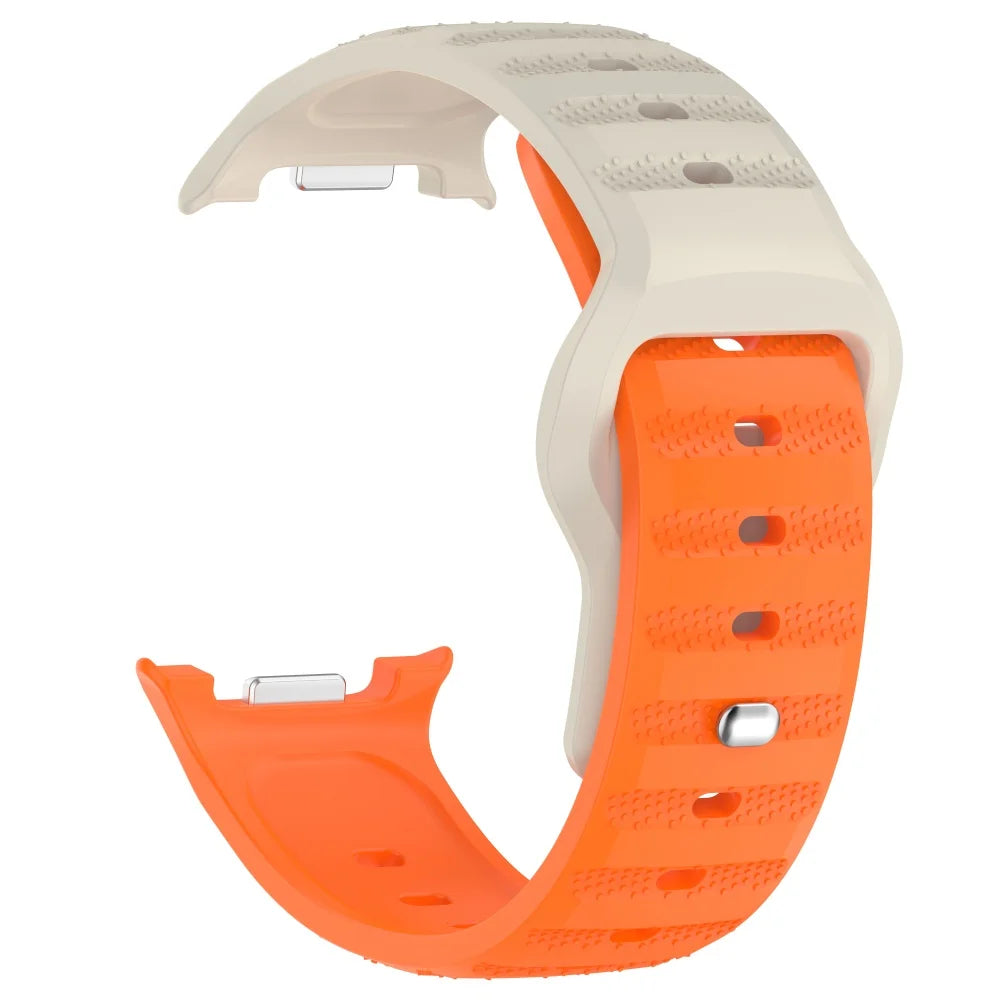 Avontic DuoVent Starlight / Orange silicone sport band for Galaxy Watch9, Watch8 and Watch8 Classic