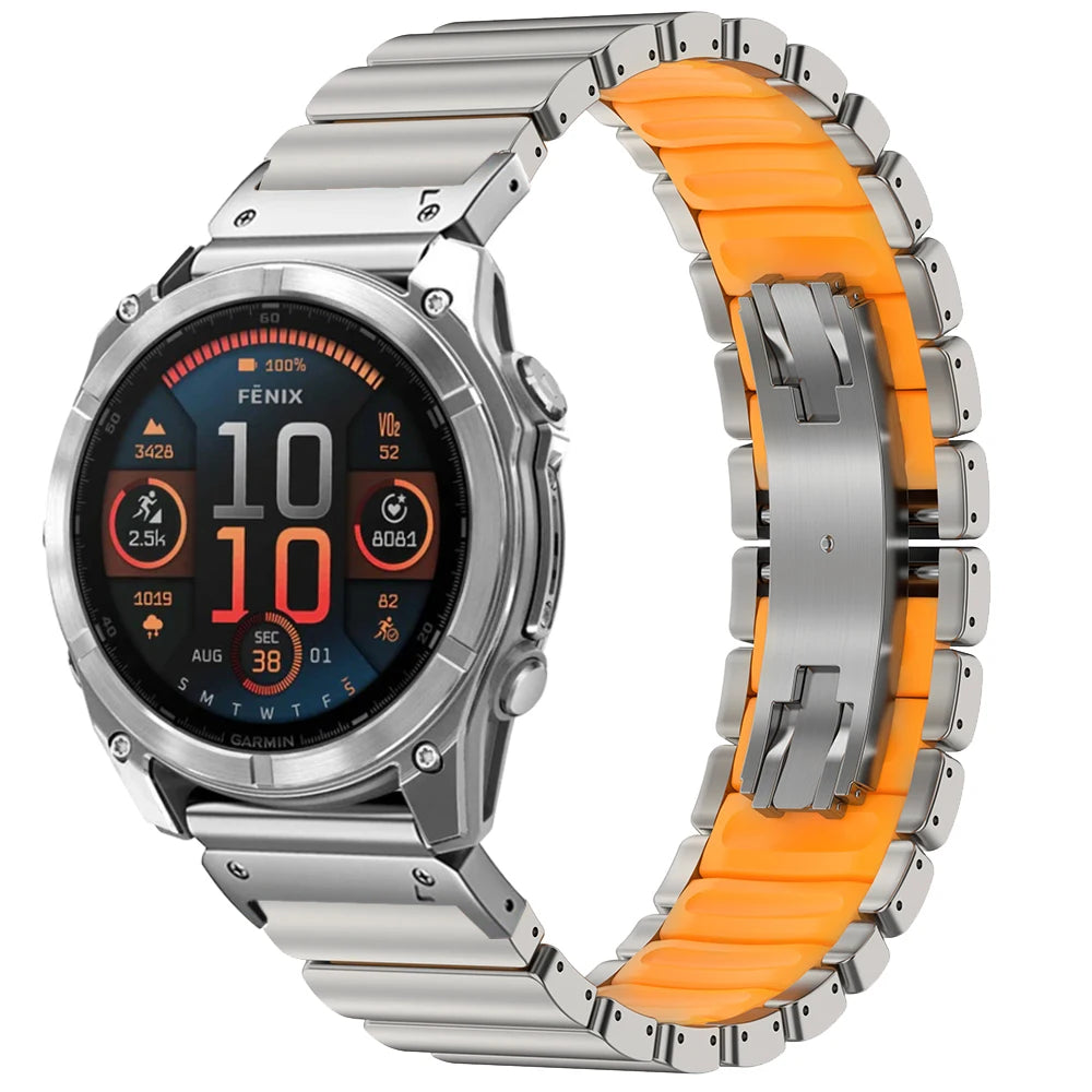 TitaniumGuard 26X ProLink Band for Garmin Fenix 8, 8X, 7X, Enduro 3, Mk3i & Instinct 2X