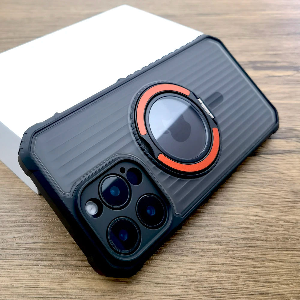 Shockproof MagSafe Armor Stand Case for iPhone 17 / 17 Pro / 17 Pro Max | Rugged Kickstand Magnetic Cover