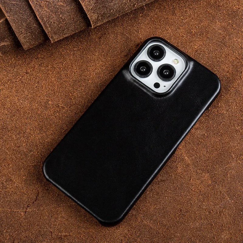 Oil Wax Luxury Genuine Leather Cover Case For Iphone 14 13 12 11 Pro Max Case For Iphon Aesthetic Vintage Retro With 8 Colour Avontic