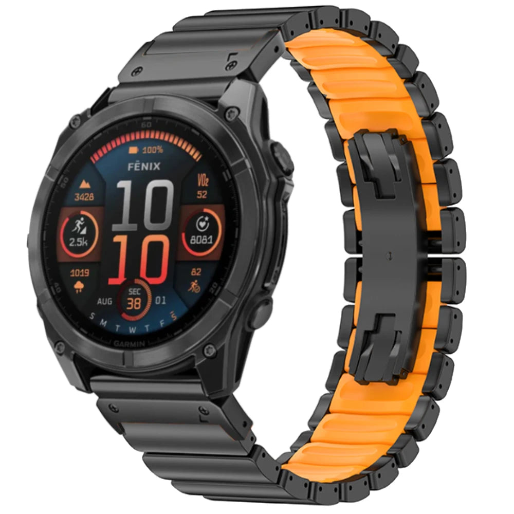 TitaniumGuard 26X ProLink Band for Garmin Fenix 8, 8X, 7X, Enduro 3, Mk3i & Instinct 2X