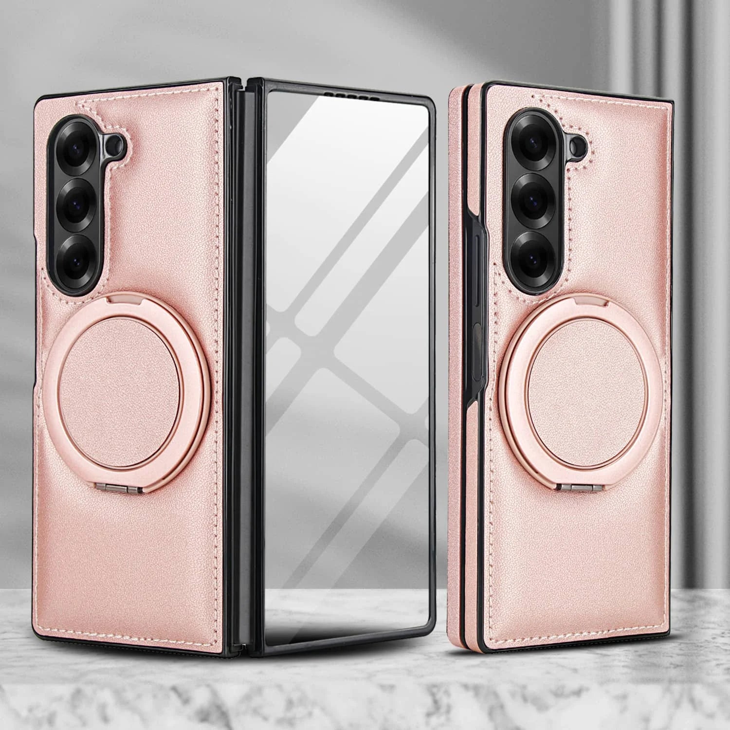 MagRing Leather Shield Case™ For Samsung Galaxy Z Fold 7, 6, 5, 4, and 3