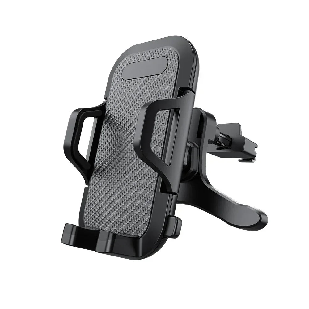 Universal Car Phone Mount – Air Vent Clip or Suction Cup Dashboard & Windshield Holder (360° Adjustable)