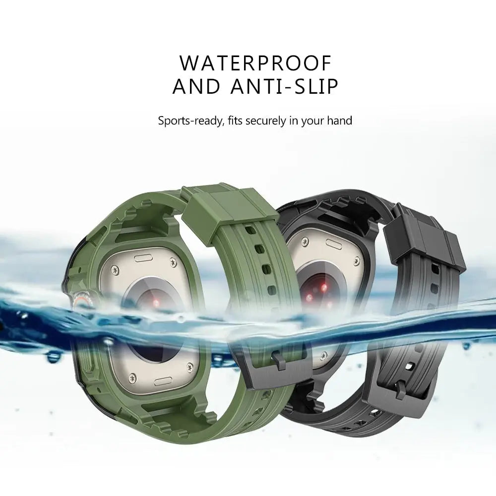 Case+Strap For Apple Watch Ultra 49mm Modification Kit For iWatch Series 8 Ultra 49mm Steel Buckle Refit Mod Sports Watch Band Pinnacle Luxuries