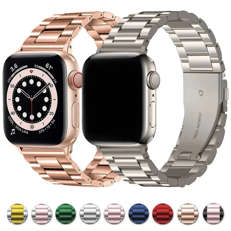 Stainless Steel Strap for Apple Watch Ultra 2 Band 49mm 40mm 44mm 42mm 41mm 45mm Bracelet IWatch Series 9 8 7 SE 6 5 4 WatchBand Avontic