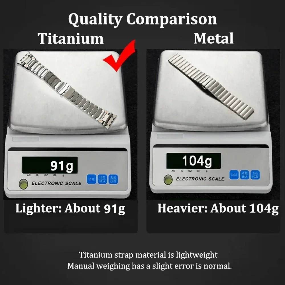 Titanium Elite Watch Band with Butterfly Clasp for Apple Watch