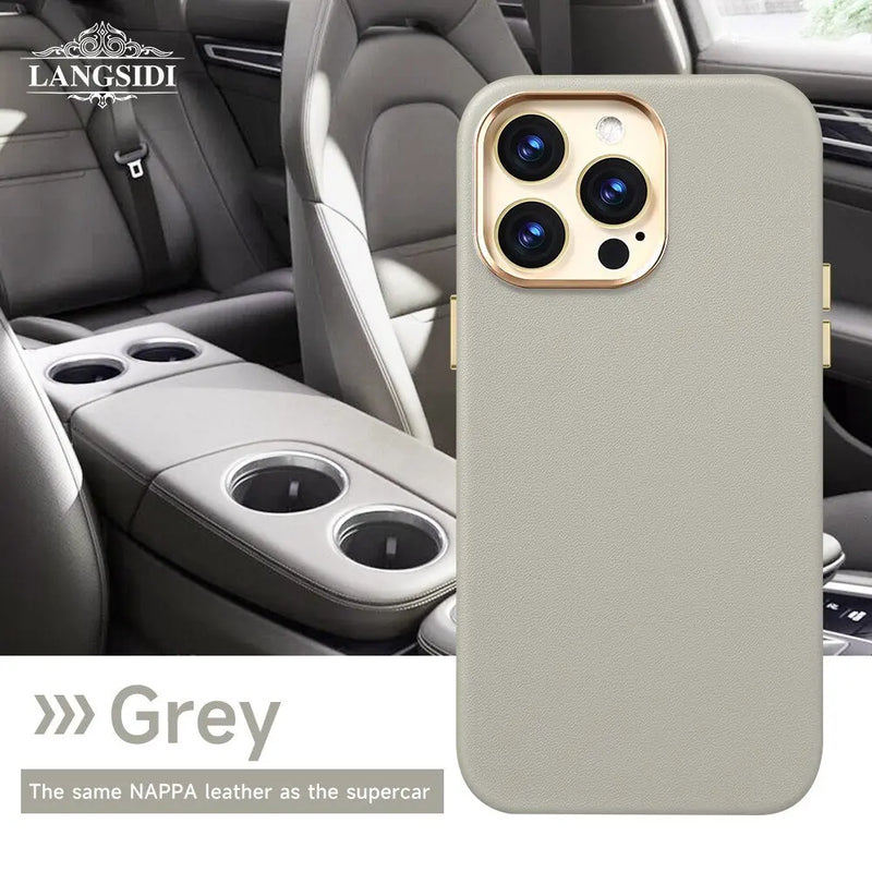 Avontic Avontic Nappa Leather MagSafe Compatible Case For iPhone