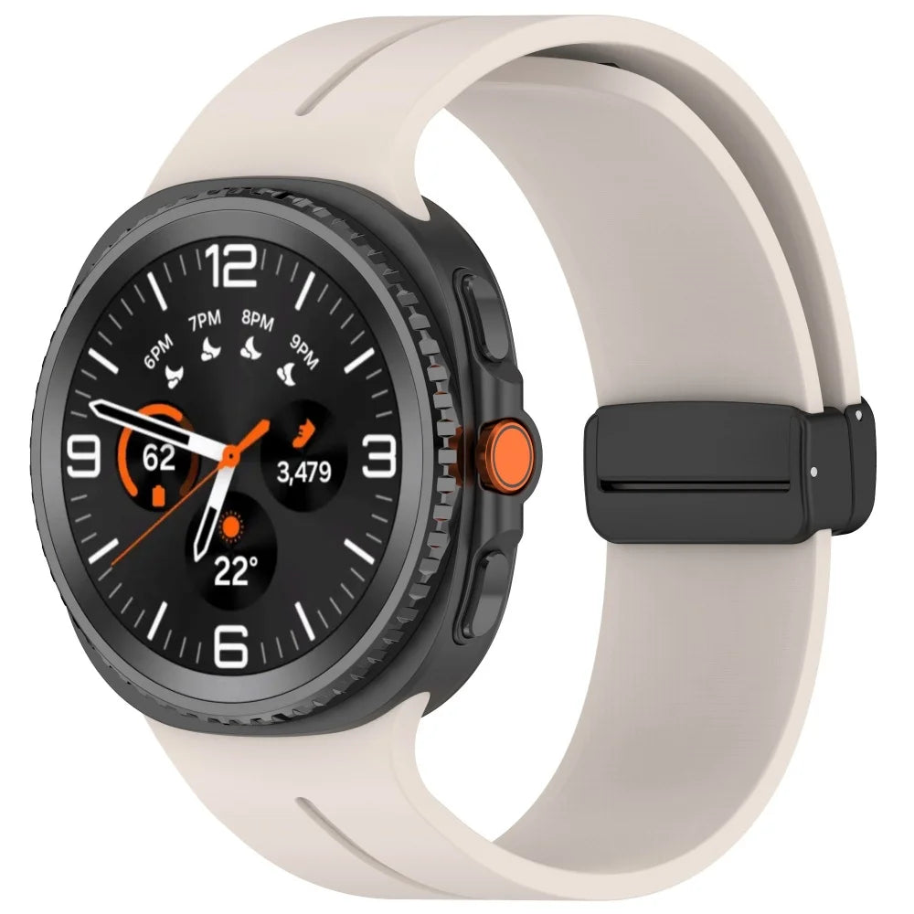 Avontic MagnaFlex Beige magnetic silicone band for Galaxy Watch9 and Watch8