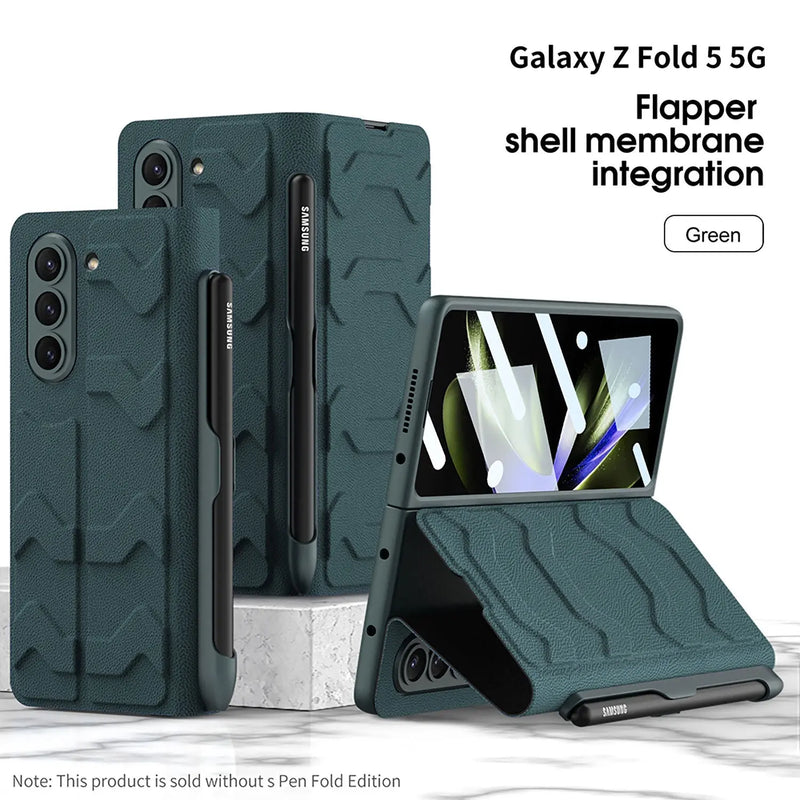 Rugged Custom Leather Case For Samsung Galaxy Z fold 5 Avontic