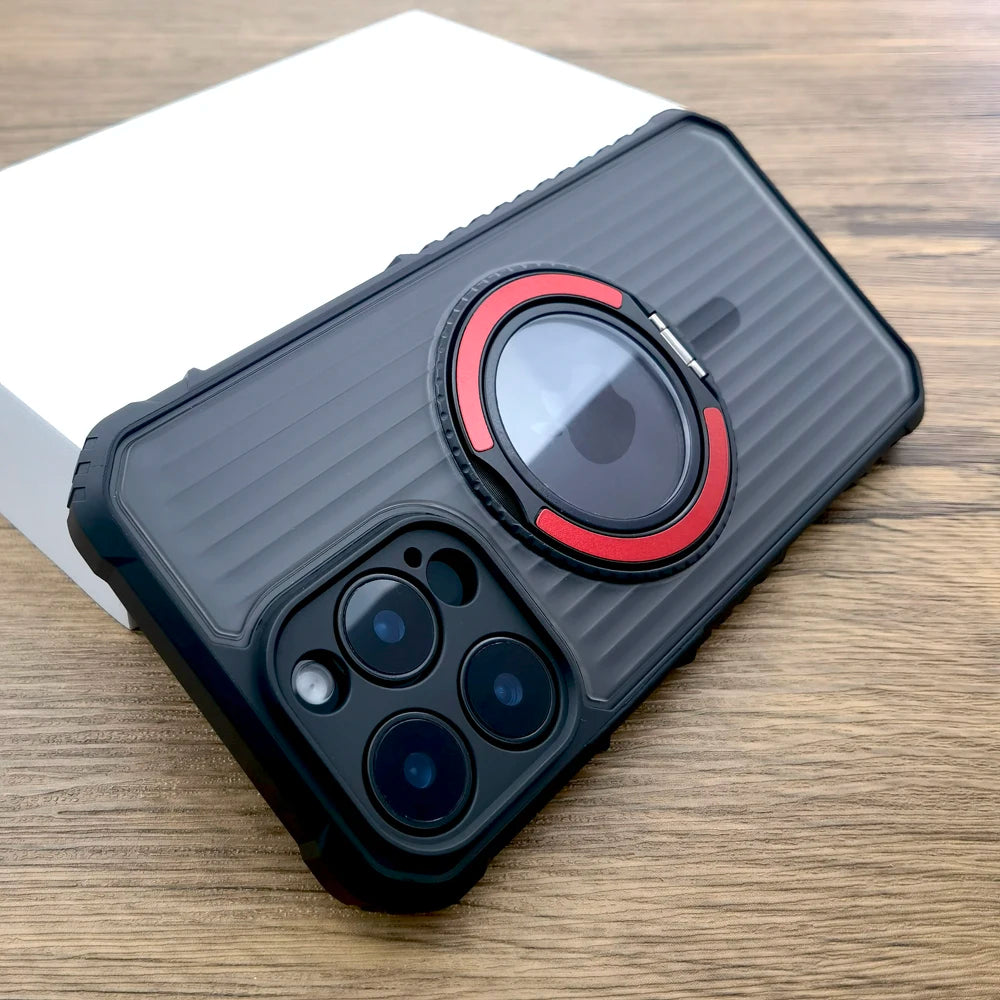 Shockproof MagSafe Armor Stand Case for iPhone 17 / 17 Pro / 17 Pro Max | Rugged Kickstand Magnetic Cover