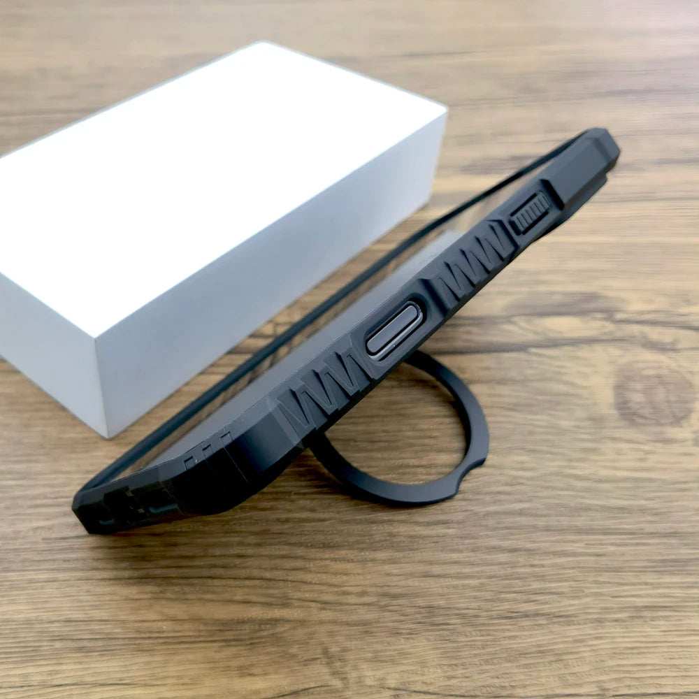 Shockproof MagSafe Armor Stand Case for iPhone 17 / 17 Pro / 17 Pro Max | Rugged Kickstand Magnetic Cover