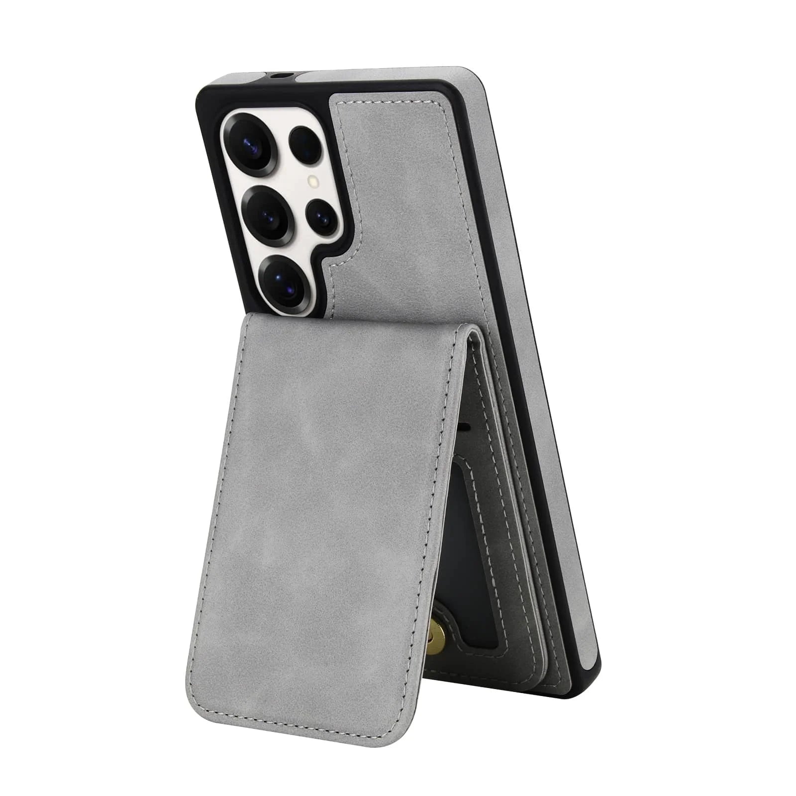 Magnetic Detachable Wallet Case for Samsung Galaxy S25 Ultra RFID Kickstand