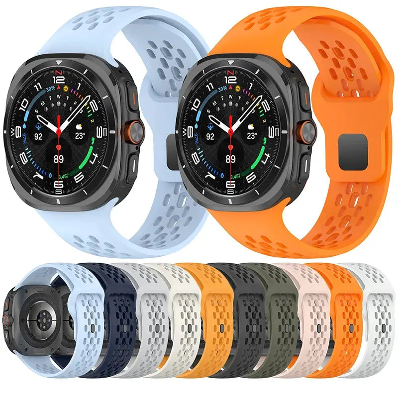 Soft Breathable Silicone Band for Samsung Galaxy Watch 7 Ultra 47mm Sports Loop Strap No Gaps Bracelet for GALAXY 7 ULTRA 47MM Avontic
