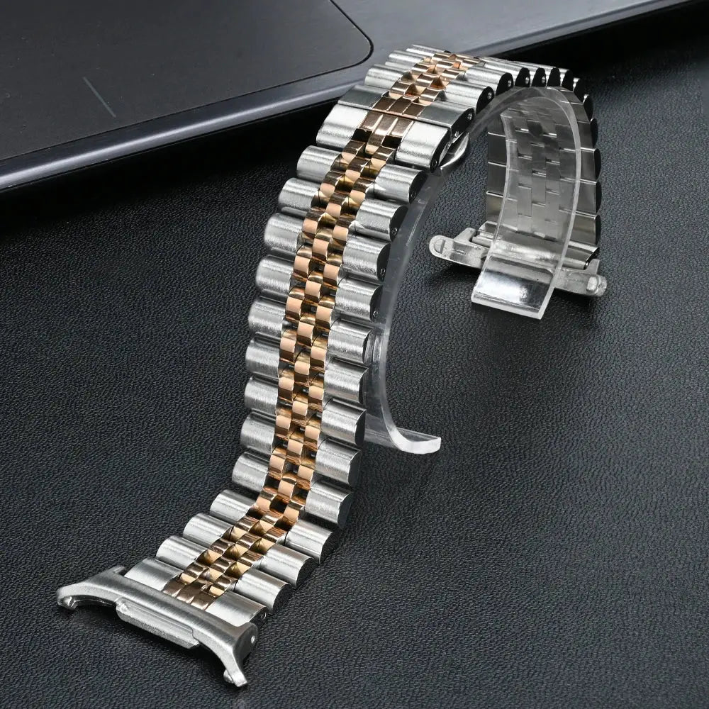 Stainless Steel Band for Samsung Watch 7 Ultra 47mm Business Style Metal Bracelet for Galaxy 7 47mm NO Gaps Curved End Men Strap Avontic
