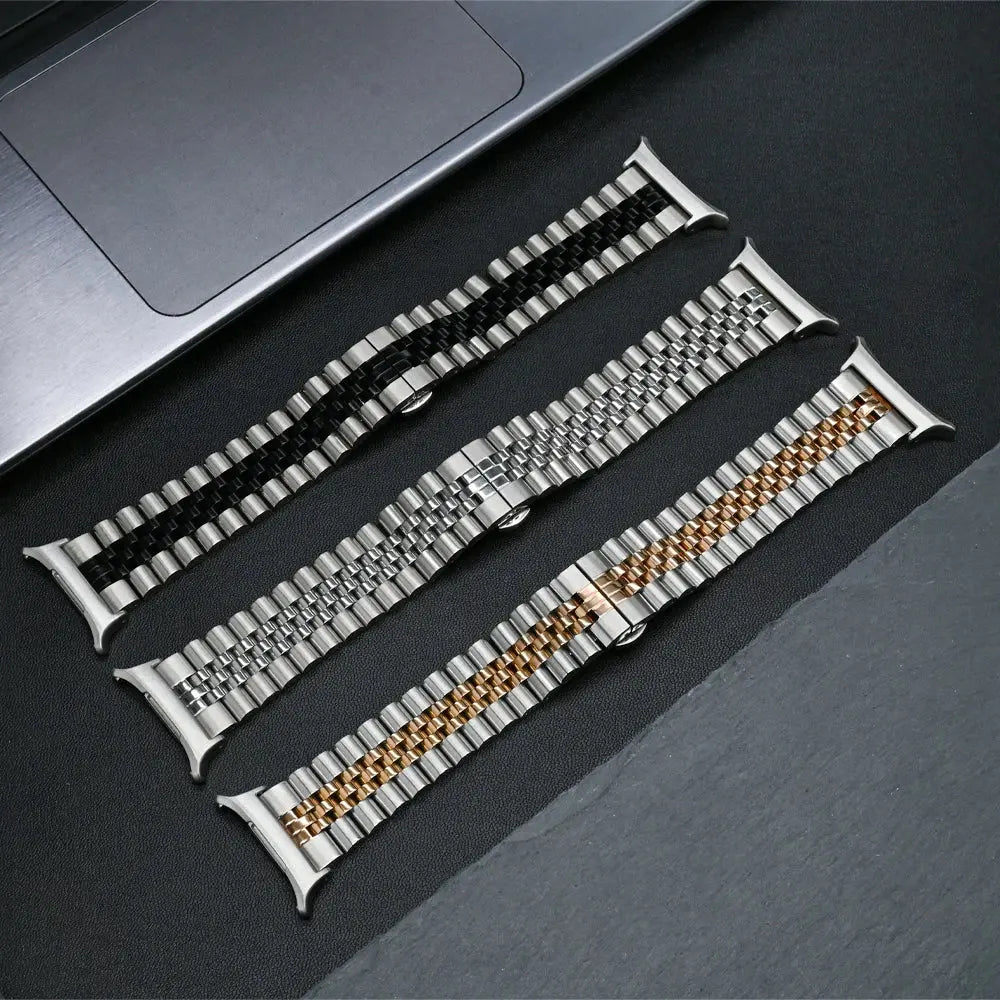 Stainless Steel Band for Samsung Watch 7 Ultra 47mm Business Style Metal Bracelet for Galaxy 7 47mm NO Gaps Curved End Men Strap Avontic