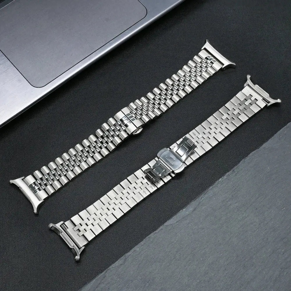 Stainless Steel Band for Samsung Watch 7 Ultra 47mm Business Style Metal Bracelet for Galaxy 7 47mm NO Gaps Curved End Men Strap Avontic