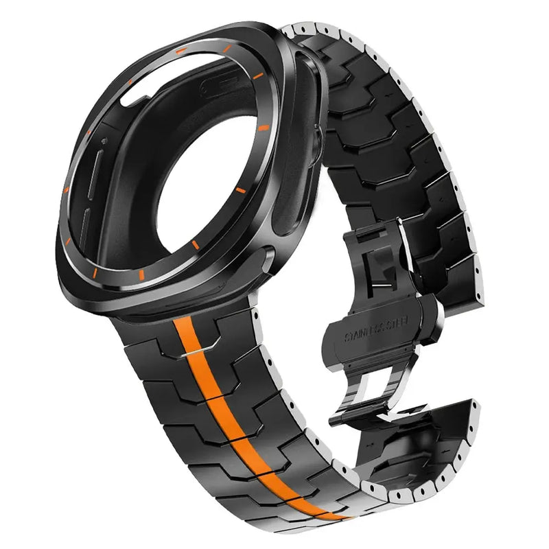 Stainless Steel Band+Case for Samsung Galaxy Watch 7 Ultra 47mm No Gaps Wristband Metal Bracelet for GALAXY Watch 7 47MM Correa Avontic