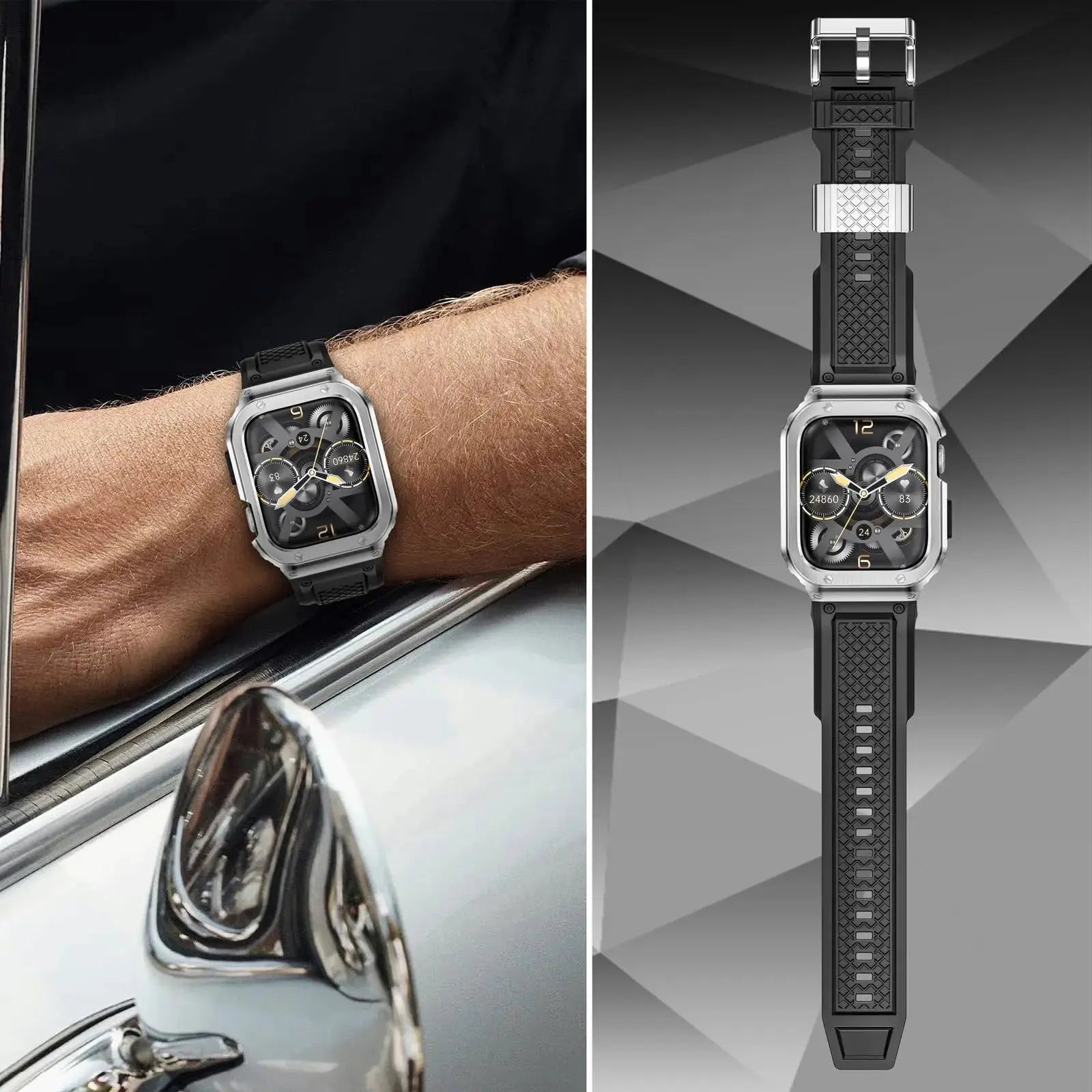 TitanGuard Pro Case & FluoroRubber Band for Apple Watch Ultra and Series 10-4 — product view 9