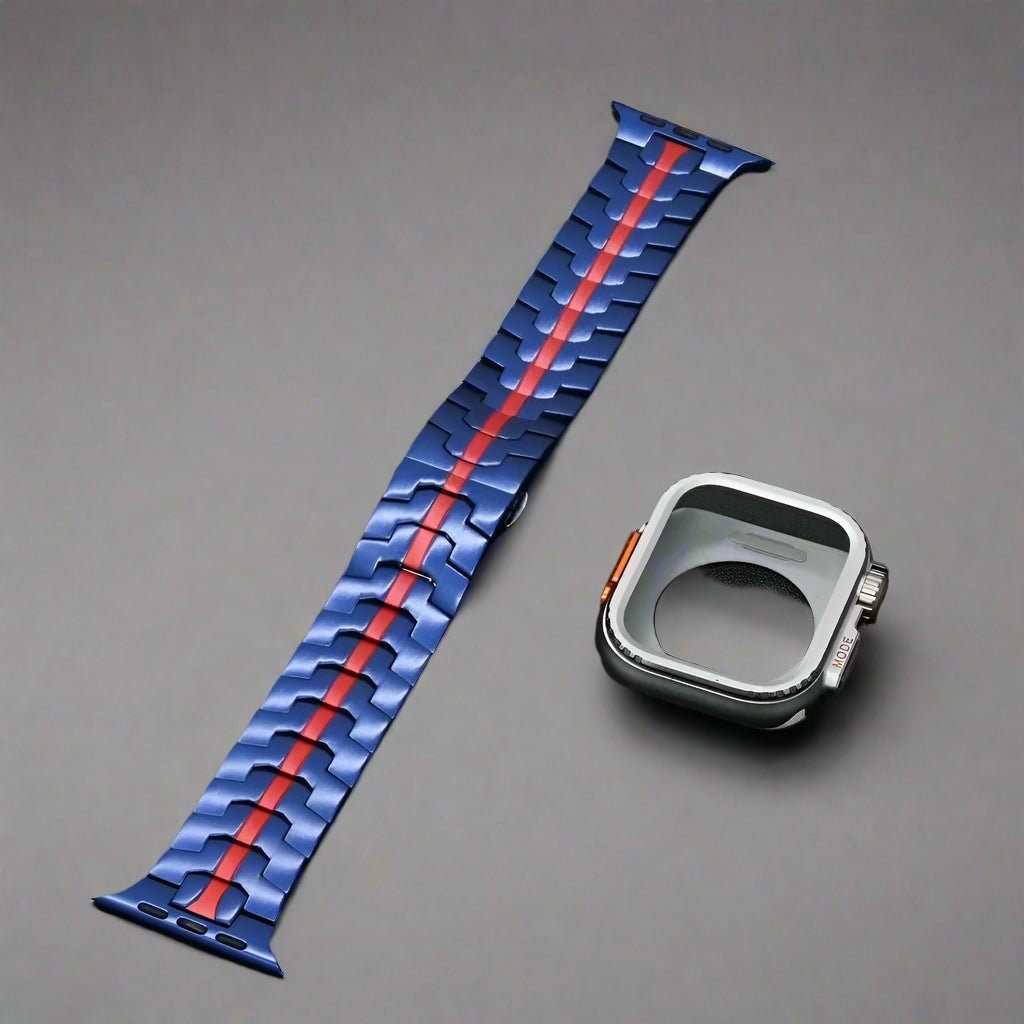 Stainless Steel Link Bracelet for Apple Watch Band 49mm 46mm 45mm 44mm Butterfly Buckle Strap+case Iwatch 10 9 8 7 6 5 Se Ultra Avontic