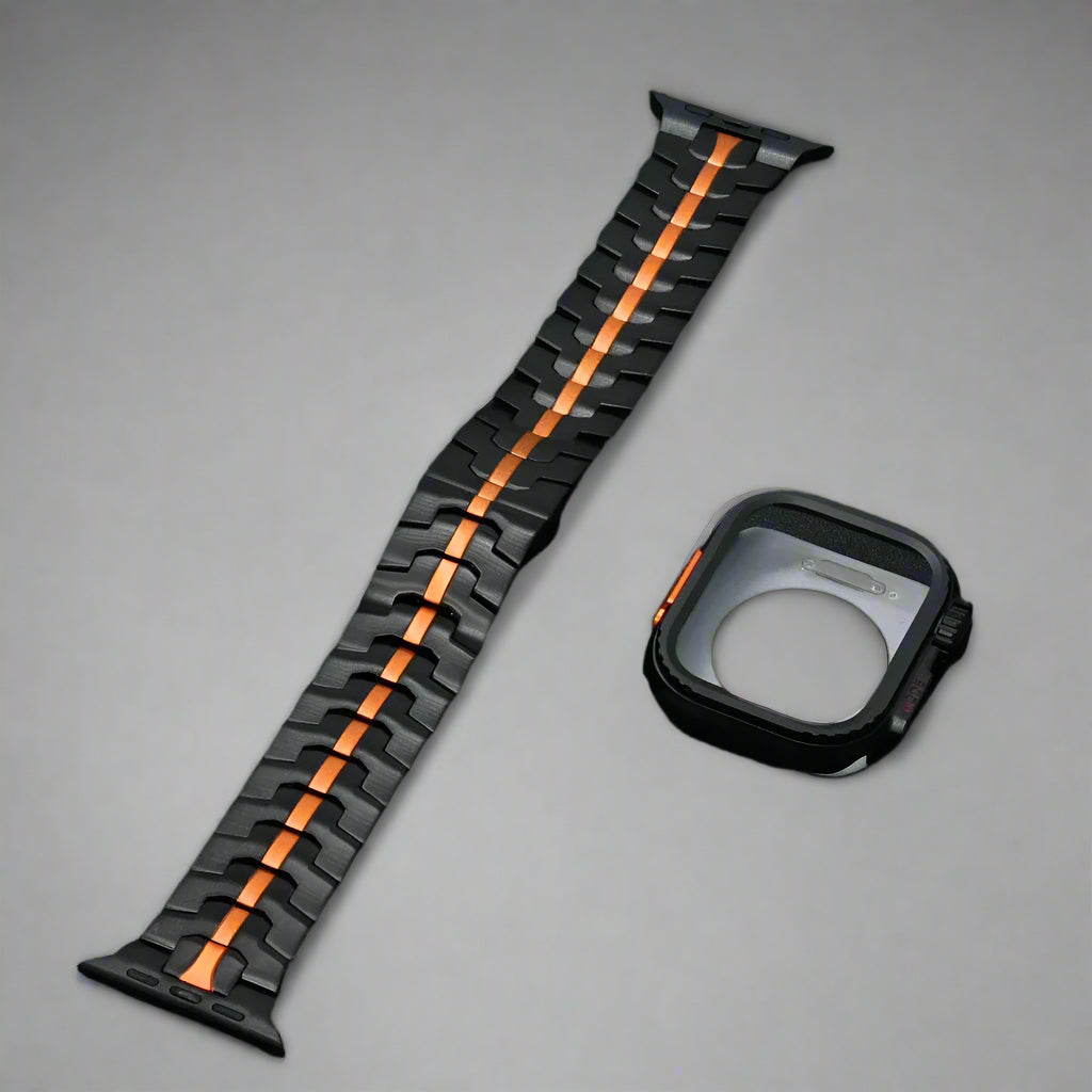 Stainless Steel Link Bracelet for Apple Watch Band 49mm 46mm 45mm 44mm Butterfly Buckle Strap+case Iwatch 10 9 8 7 6 5 Se Ultra Avontic
