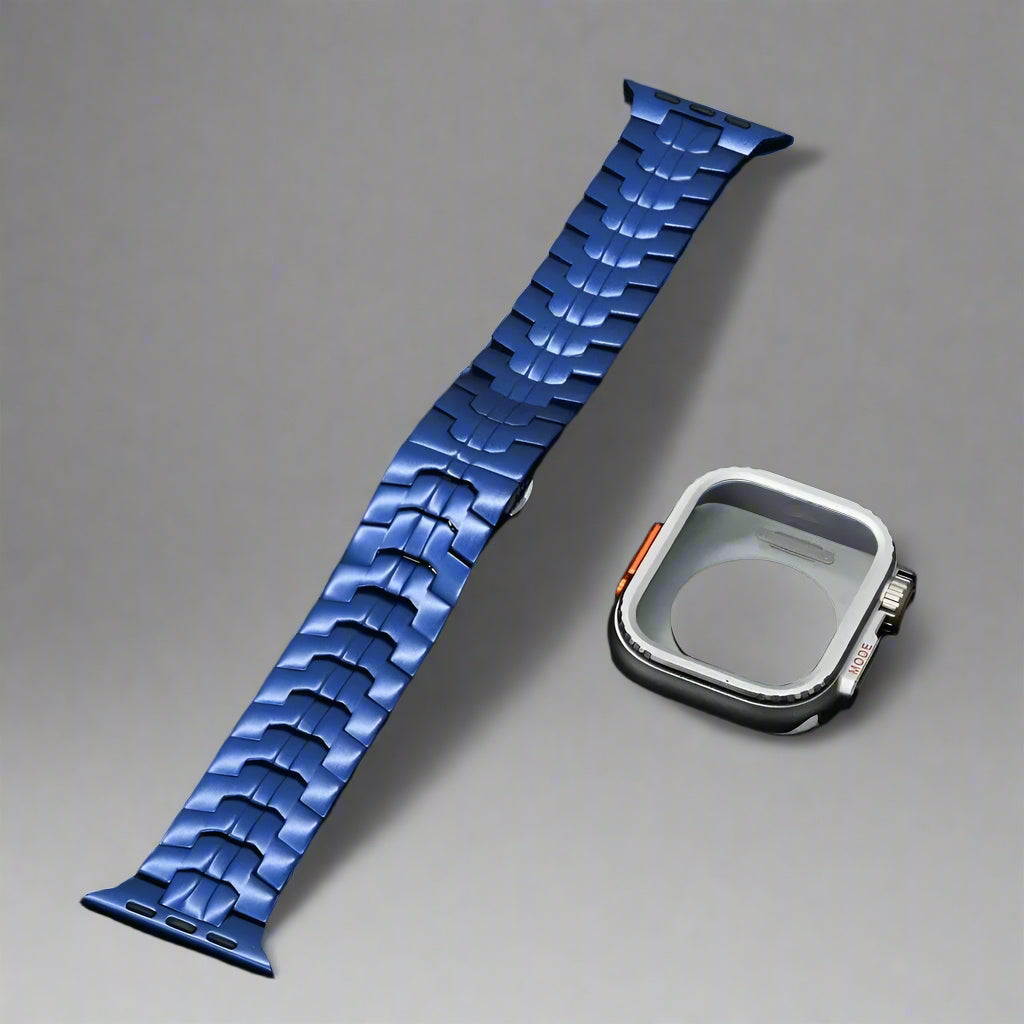 Stainless Steel Link Bracelet for Apple Watch Band 49mm 46mm 45mm 44mm Butterfly Buckle Strap+case Iwatch 10 9 8 7 6 5 Se Ultra Avontic