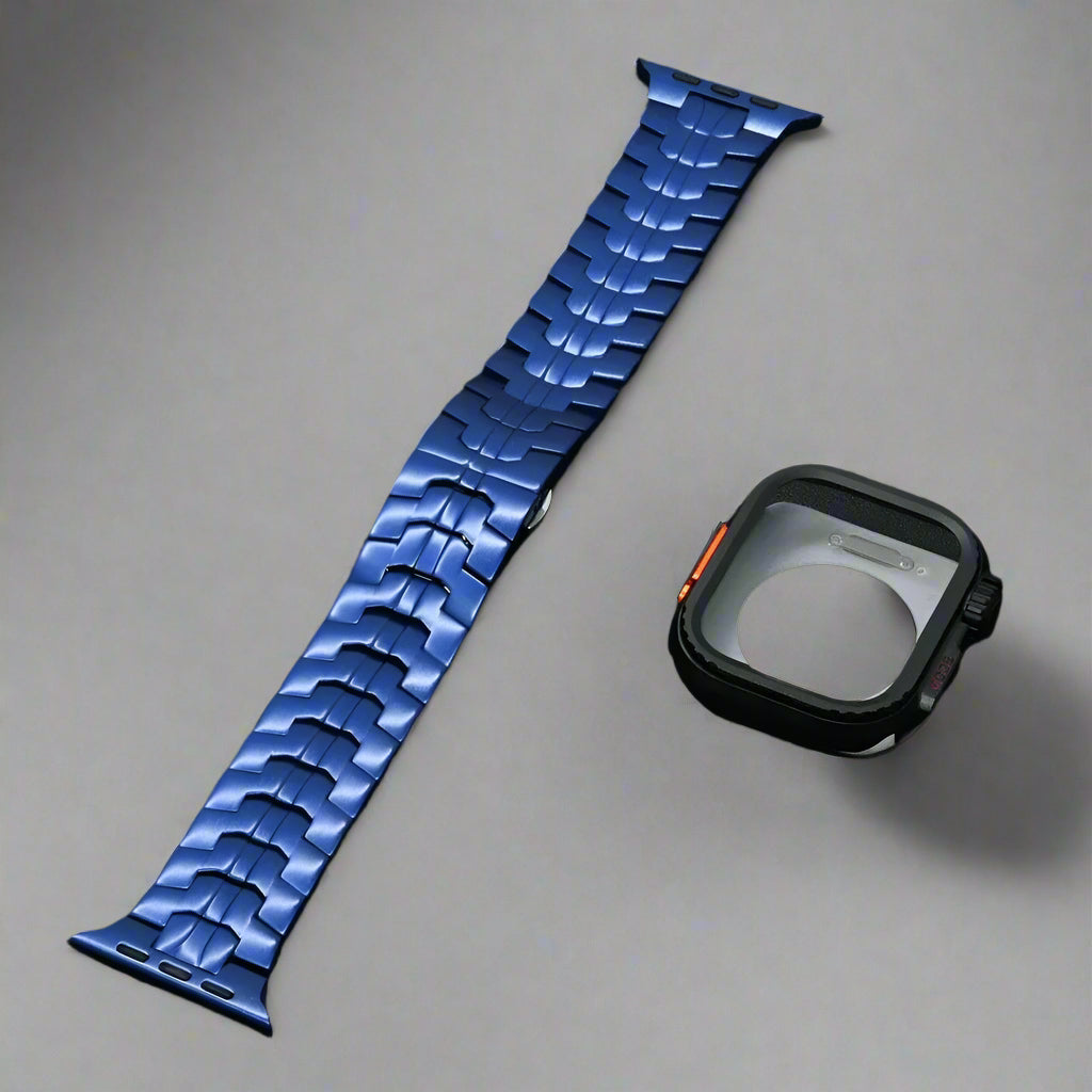 Stainless Steel Link Bracelet for Apple Watch Band 49mm 46mm 45mm 44mm Butterfly Buckle Strap+case Iwatch 10 9 8 7 6 5 Se Ultra Avontic