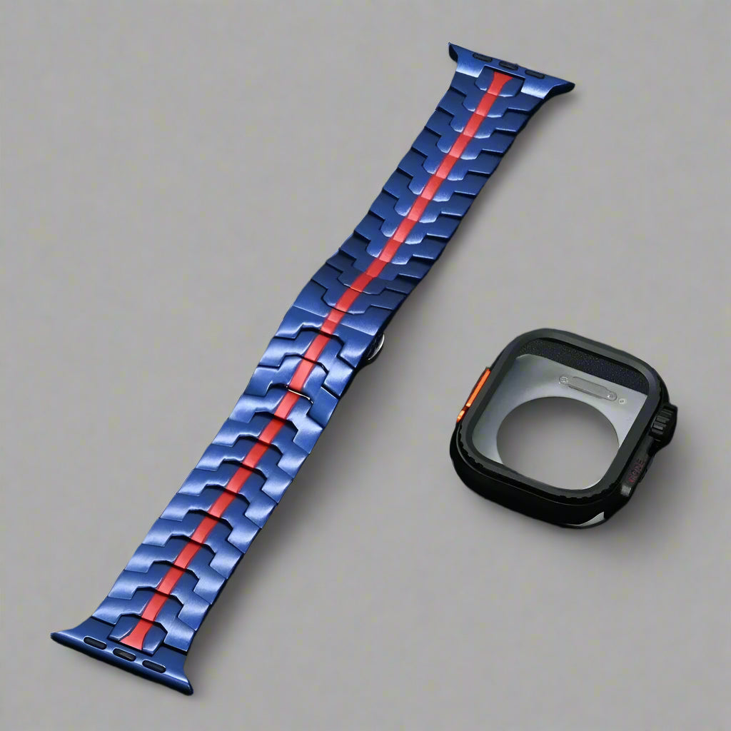 Stainless Steel Link Bracelet for Apple Watch Band 49mm 46mm 45mm 44mm Butterfly Buckle Strap+case Iwatch 10 9 8 7 6 5 Se Ultra Avontic