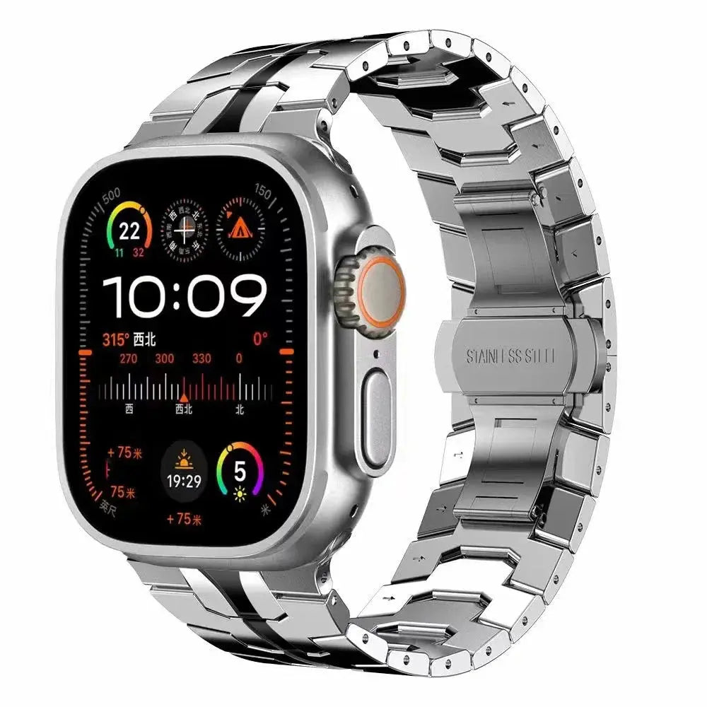 Stainless Steel Strap For Apple Watch Band 45mm 41mm 40mm 44mm 38mm Ultra 2 49mm Strap Metal Bracelet iWatch Series 10 46mm 42mm Pinnacle Luxuries