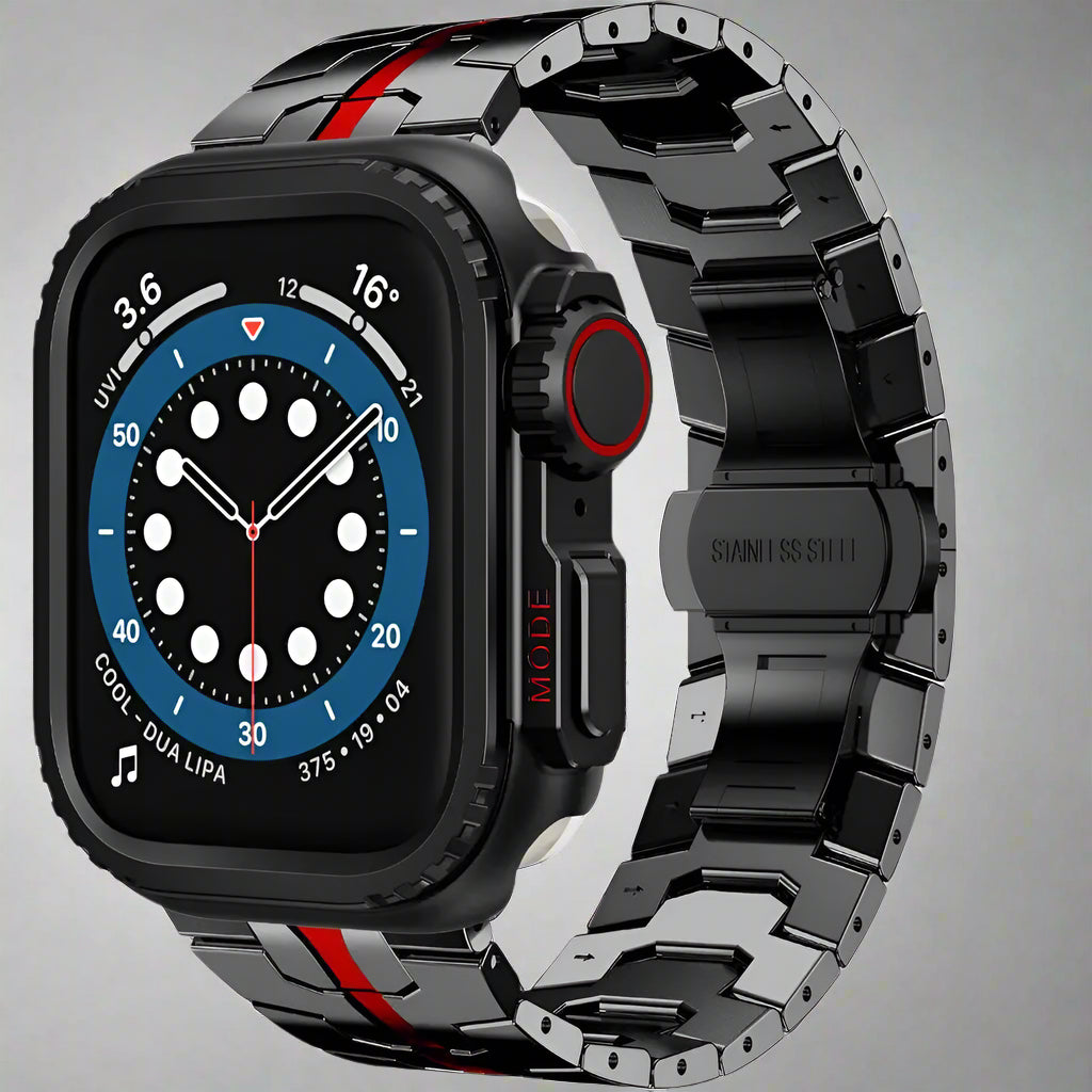 Stainless Steel Strap+metal Case for Apple Watch 49mm 46mm 45mm 44mm Stainless Steel Band for Apple Watch Ultra 10 9 8 7 6 5 SE Pinnacle Luxuries