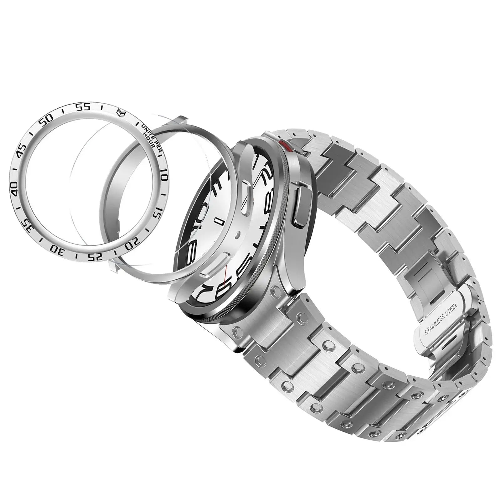 Titanium Elegance Band & Armor Case for Samsung Galaxy Watch — product view 1