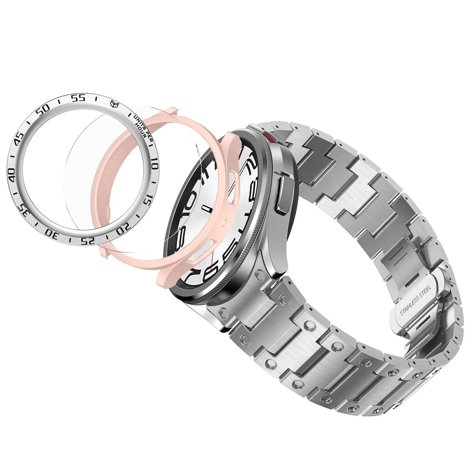 Titanium Elegance Band & Armor Case for Samsung Galaxy Watch — product view 6