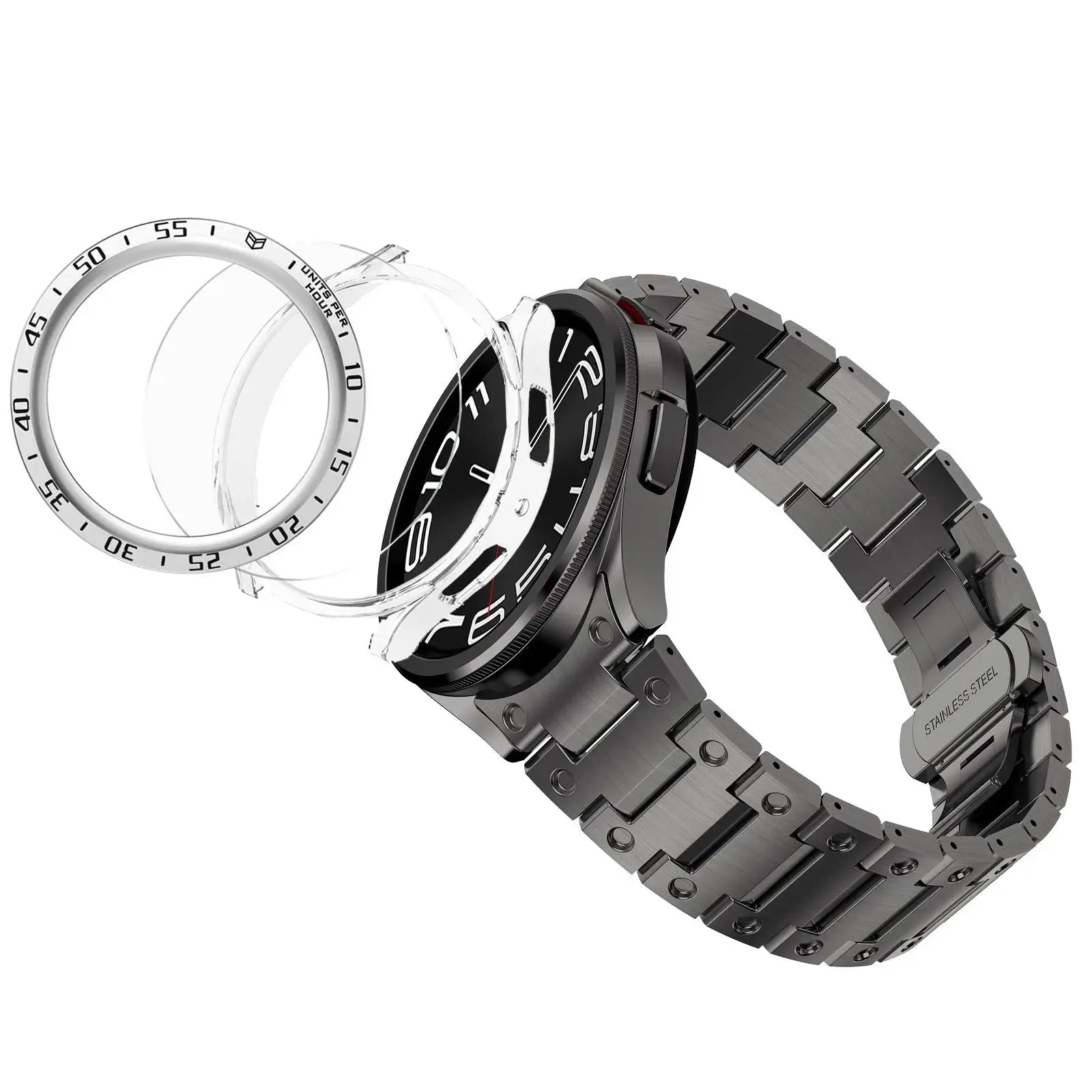 Titanium Elegance Band & Armor Case for Samsung Galaxy Watch — product view 8