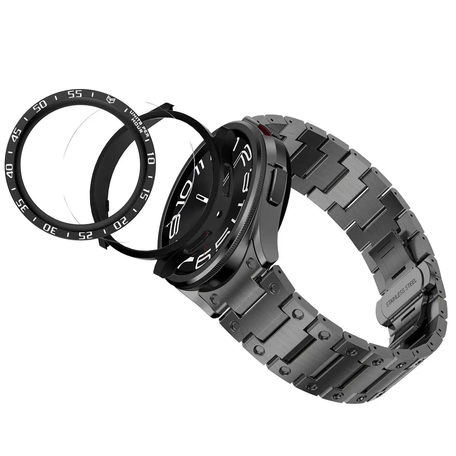 Titanium Elegance Band & Armor Case for Samsung Galaxy Watch — product view 14
