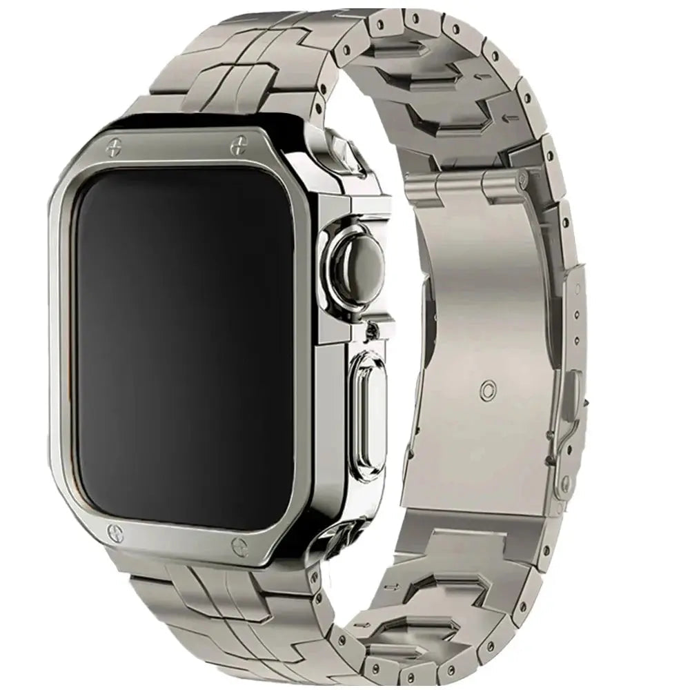 TPU Case+Titanium Strap for Apple Watch Band Ultra 2 49mm Screen Protectors Cover Iwatch 10 9 8 46mm 42mm 45mm 41mm 44mm CORREA Avontic