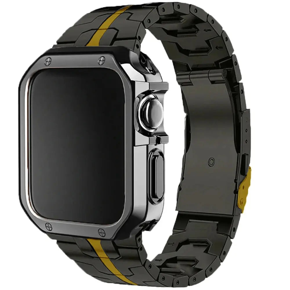 TPU Case+Titanium Strap for Apple Watch Band Ultra 2 49mm Screen Protectors Cover Iwatch 10 9 8 46mm 42mm 45mm 41mm 44mm CORREA Avontic