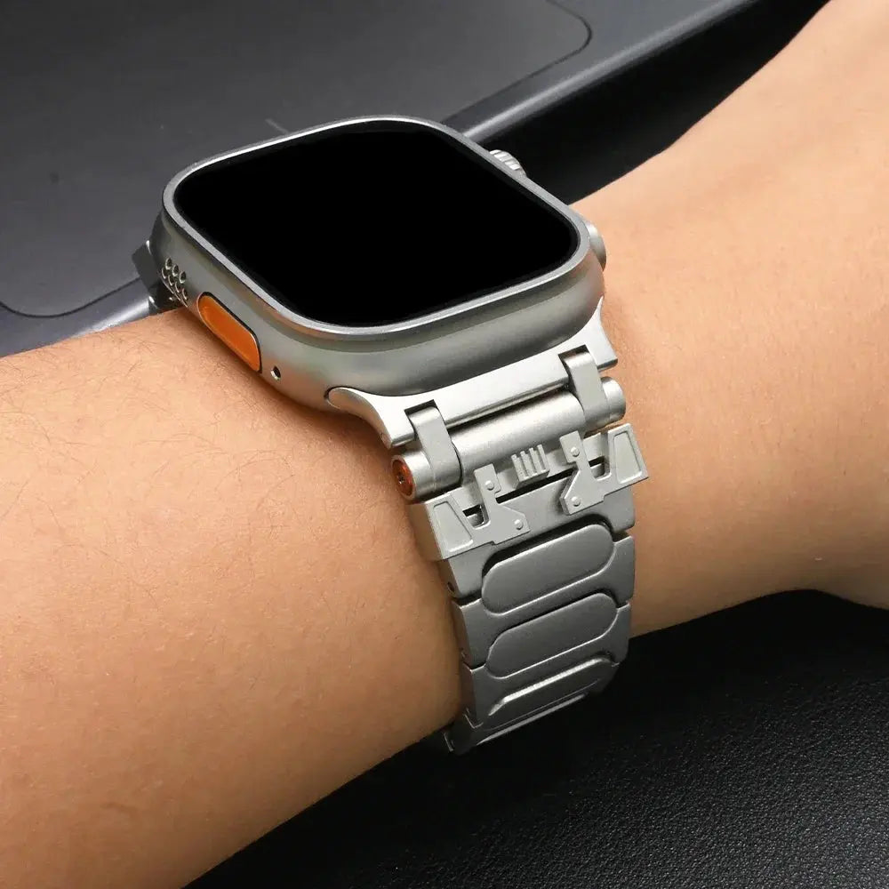 Titanium Metal Strap for Apple Watch 10 46mm Ultra 1 2 49mm Luxury Men Bracelet for Iwatch Series 9 8 7 6 5 4 Se 45mm 44mm Band Avontic