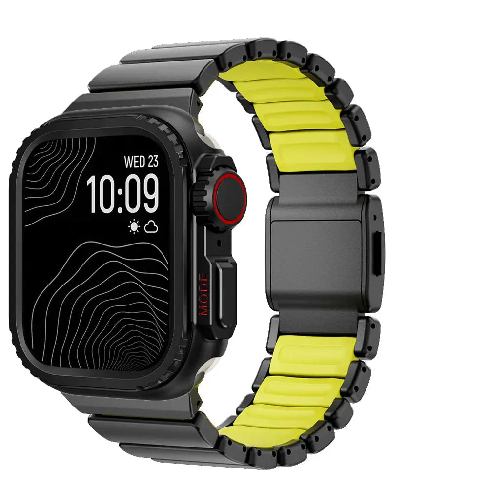 Titanium Rubber Strap+Metal Case for Apple Watch Ultra2 49mm Men Metal Band for Iwatch Series 10 46mm 7 8 9 45mm 6 5 4 SE 44mm Avontic