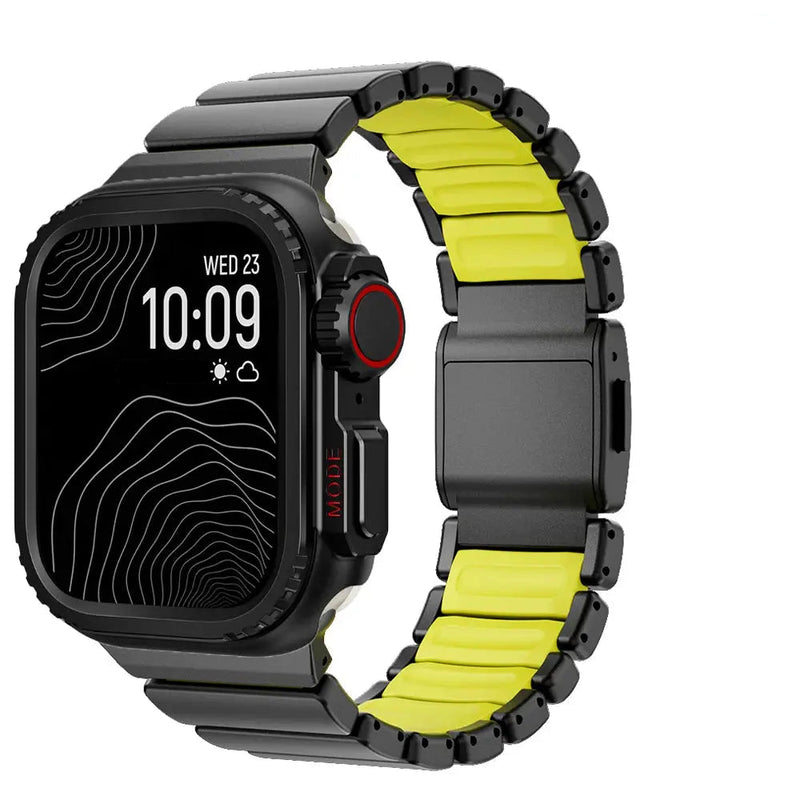 Titanium Rubber Strap+Metal Case for Apple Watch Ultra2 49mm Men Metal Band for Iwatch Series 10 46mm 7 8 9 45mm 6 5 4 SE 44mm Avontic